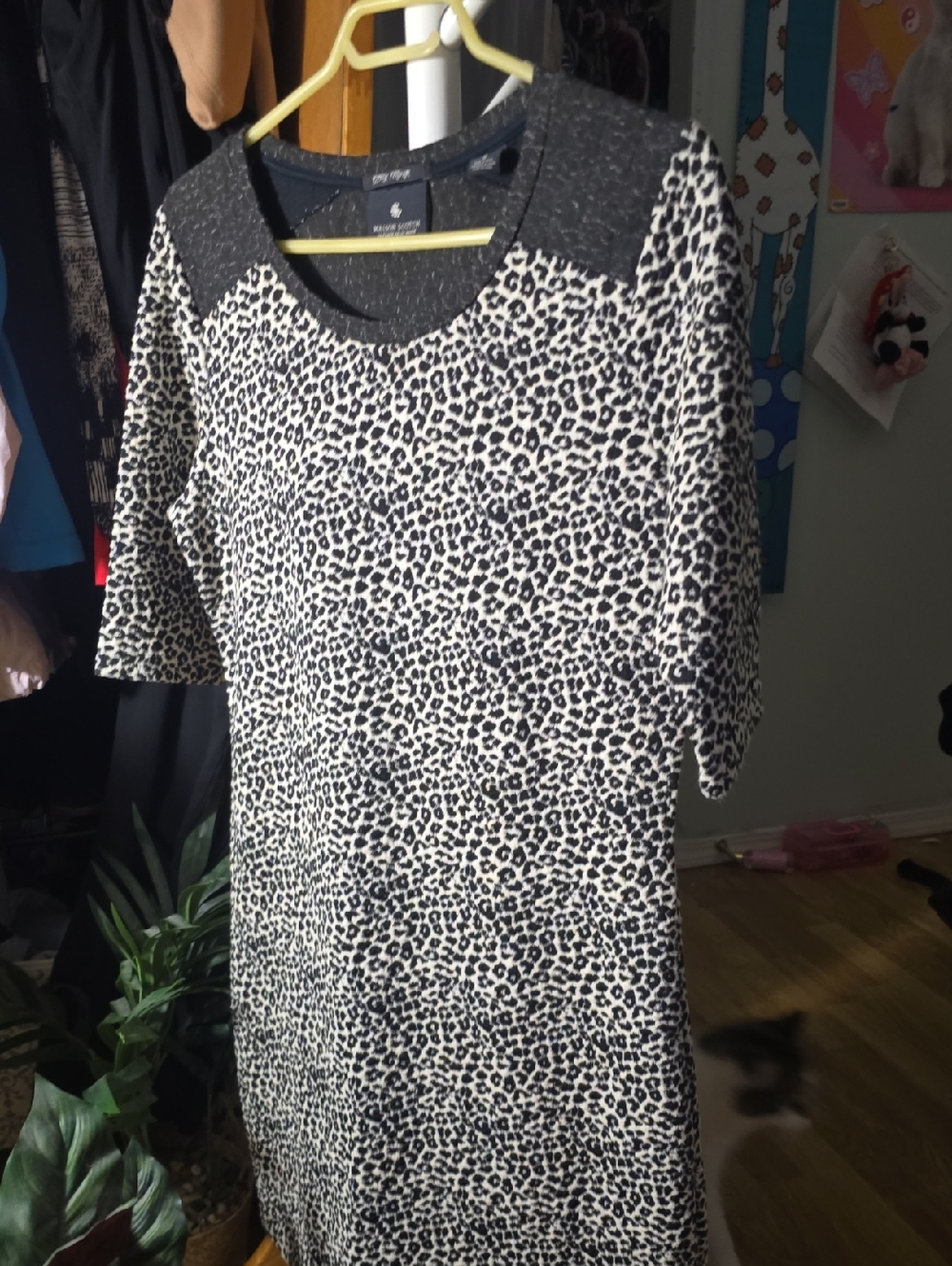 Punk Radar Black and Cream Animal Print Top